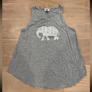Old Navy gray tank with white elephant design